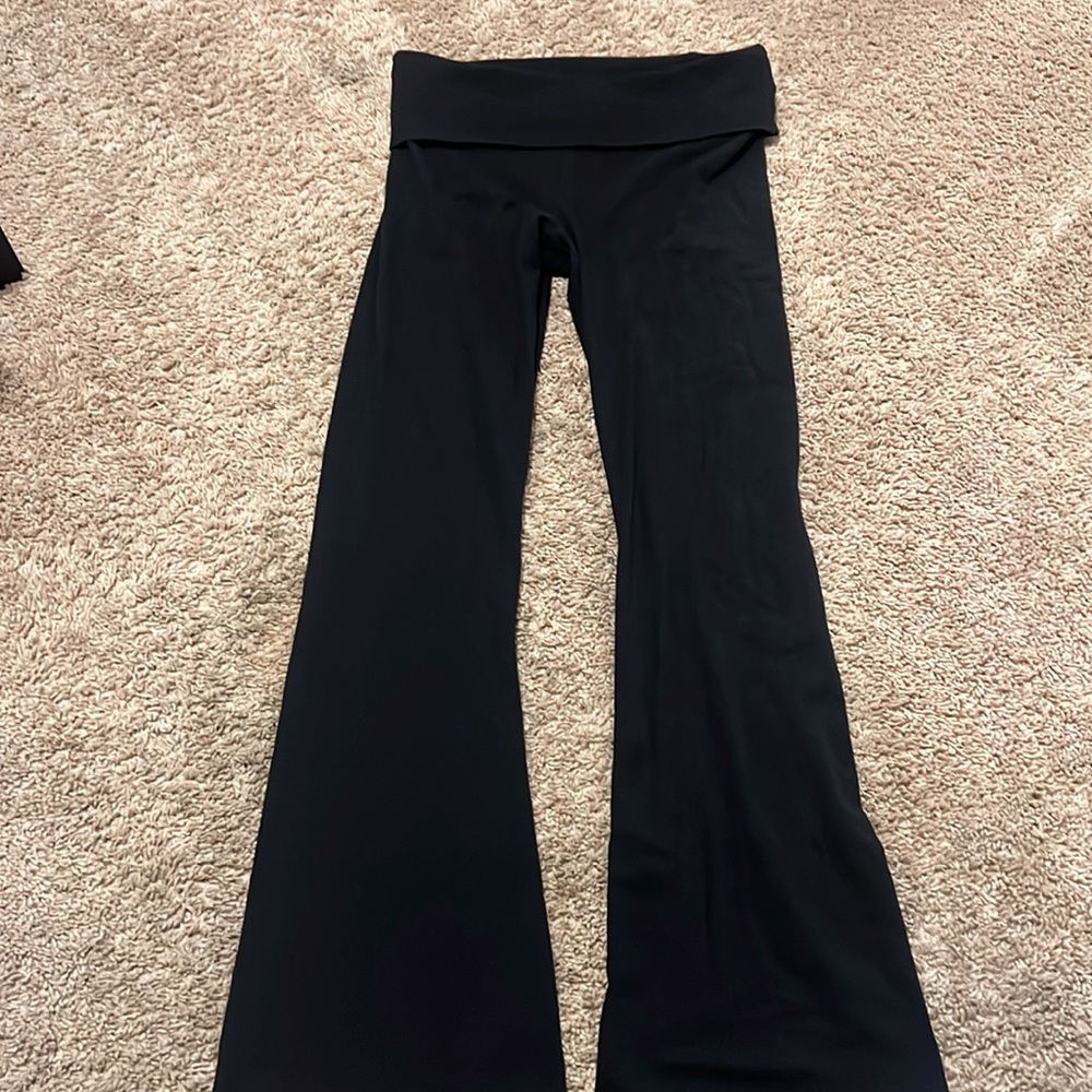 VS PINK Cotton Foldover Flare Leggings
